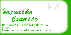 hajnalka csanitz business card